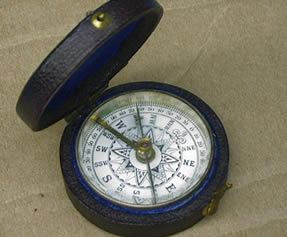 Vioctorian cased pocket compass