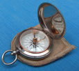 Pocket compass in cotton pouch