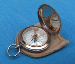 Small pocket compass in original pouch