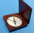 19th C wood block compass