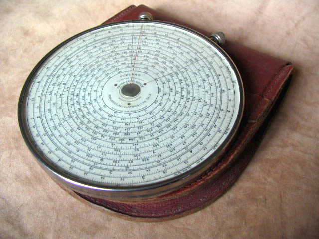 Jubilee Magnum extra long scale calculator with case.