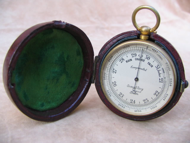 Army & Navy pocket barometer with altimeter