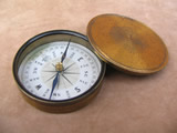 19th century brass pocket compass by James Parkes & Son Birmingham