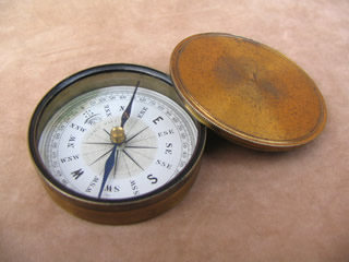 Victorian  pocket compass by James Parkes & Son Birmingham