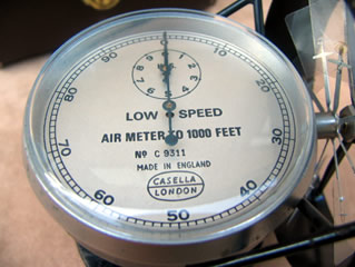 close up view of dial