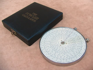 Fowlers Jubilee Magnum calculator in presentation case - circa 1948