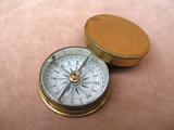 Victorian brass pocket compass