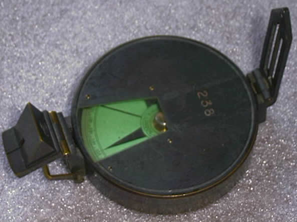J Hicks Green card prismatic Compass
