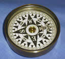 F Barker 19th C brass cased compass