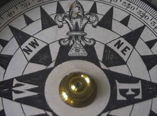 19th C Brass compass by Barker & Son