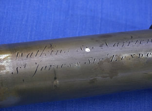 Watkins & Varrien 3 draw mahogany telescope