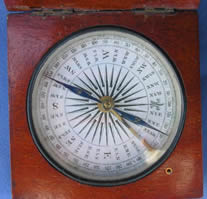 Georgian Mahogany cased compass