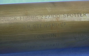 Vintage J H Steward  telescope