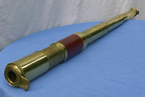 19th Century Brass & Mahogany Telescope signed Davis Cheltenham
