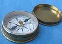 Brass pocket compass by Short & Mason