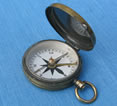 Vintage brass pocket compass