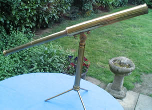 Classic 2 draw Library telescope  Aitchison London