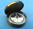 Early 20th century brass pill box type compass