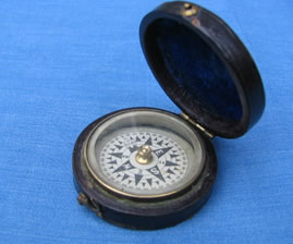 19th century dial card pocket compass