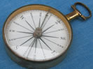 Georgian gilded brass pocket compass