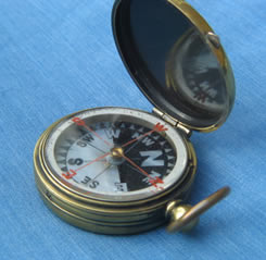 Victorian pocket compass MOP dial