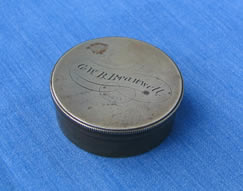 19th C brass pocket compass, WH Moralee, North Shields