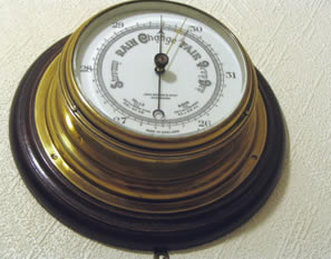 Ships barometer, J Barker, Kensington