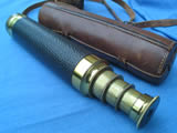 Victorian 3 draw leather covered telescope