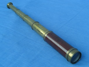 19th C 4 draw mahogany pocket telescopes