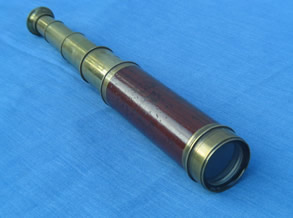 19th C 4 draw mahogany telescope 