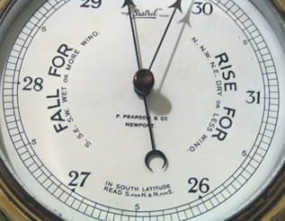 Large ships barometer by F Pearson, Newport