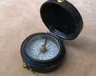 Victorian English bar needle pocket compass