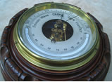 Aneroid barometer with thermometer