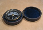 Victorian pocket compass with Mother of Pearl dial