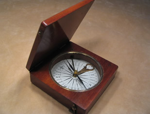 Mahogany cased Compass & Clinometer, by J White, Glasgow
