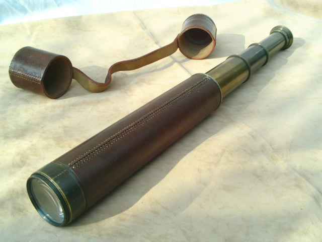 Vintage 3 draw field telescope by Broadhurst Clarkson, London