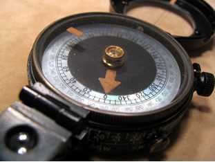 Military marching compass by F Barker