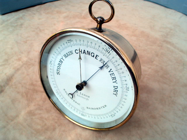 19th century Holosteric barometer by E Lennie