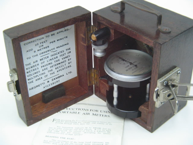 Negretti & Zambra Low speed anemometer