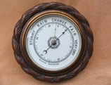 Vintage oak mounted aneroid barometer