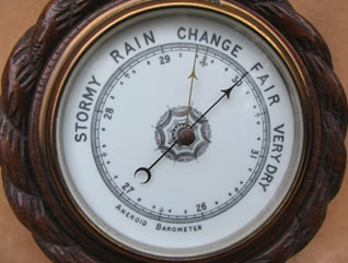 Vintage aneroid barometer