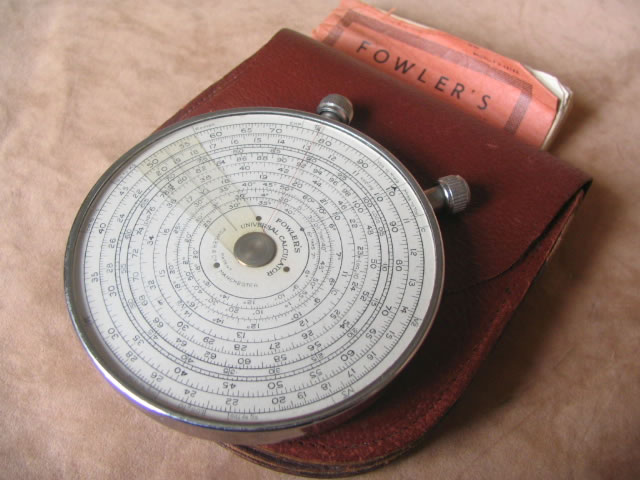 Fowlers universal calculator with case & instruction book