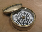 Mid 19th century domed lid brass cased  compass