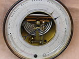 19th century French Holosteric barometer with twin thermometers