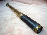 19th century leather clad 3 draw pocket telescope