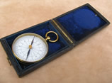 Late 19th century pocket compass in case