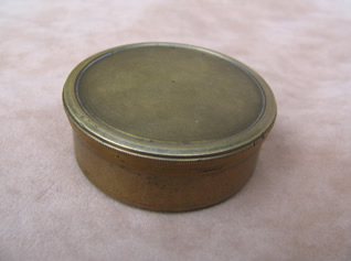 Victorian brass cased pocket compass by F Barker & Son