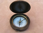 19th century circular pocket compass