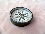 Brass cased small boat compass