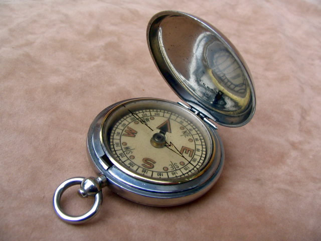 F Barker & Son military officers pocket compass 